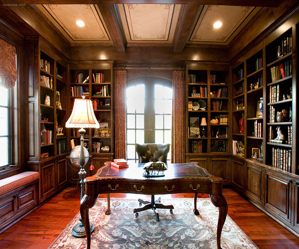 遵义别墅书房装修设计，可以让你在家中办公也能提升工作效率