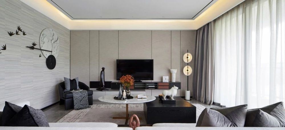 遵义室内装修仁山公园140平米四居-现代简约风格室内设计家装案例